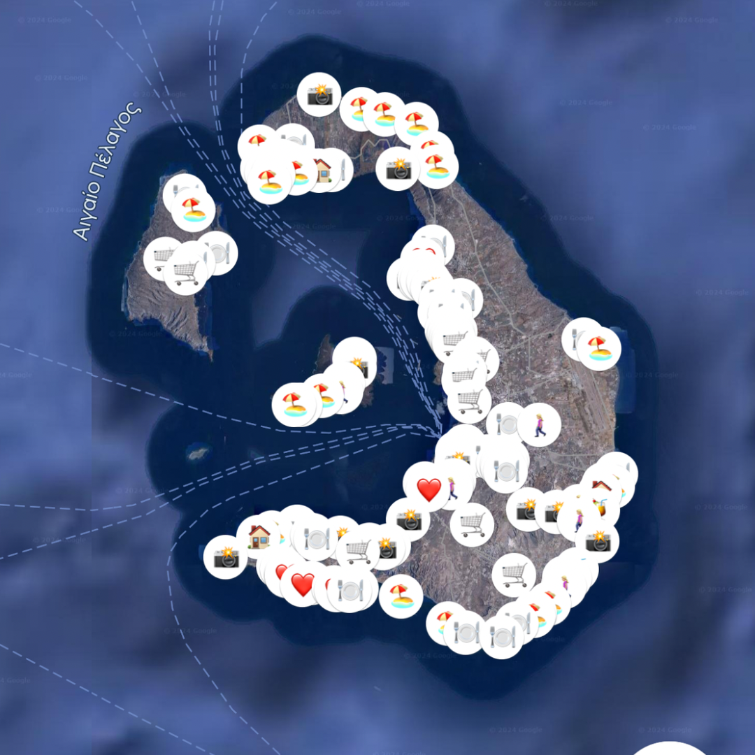 Santorini Insel Map🇬🇷