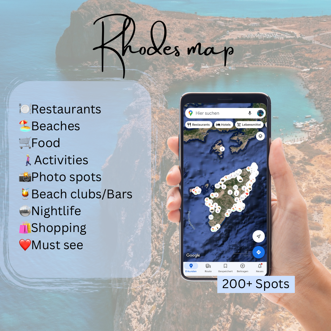 Rhodes Island Map🇬🇷(eng.vers.)