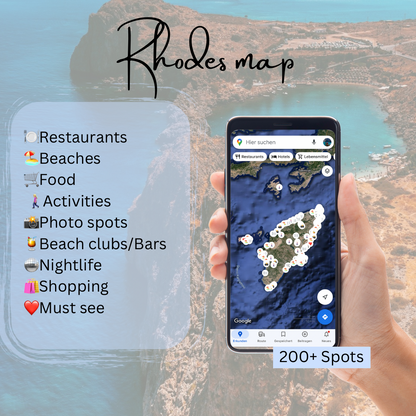 Rhodes Island Map🇬🇷(eng.vers.)