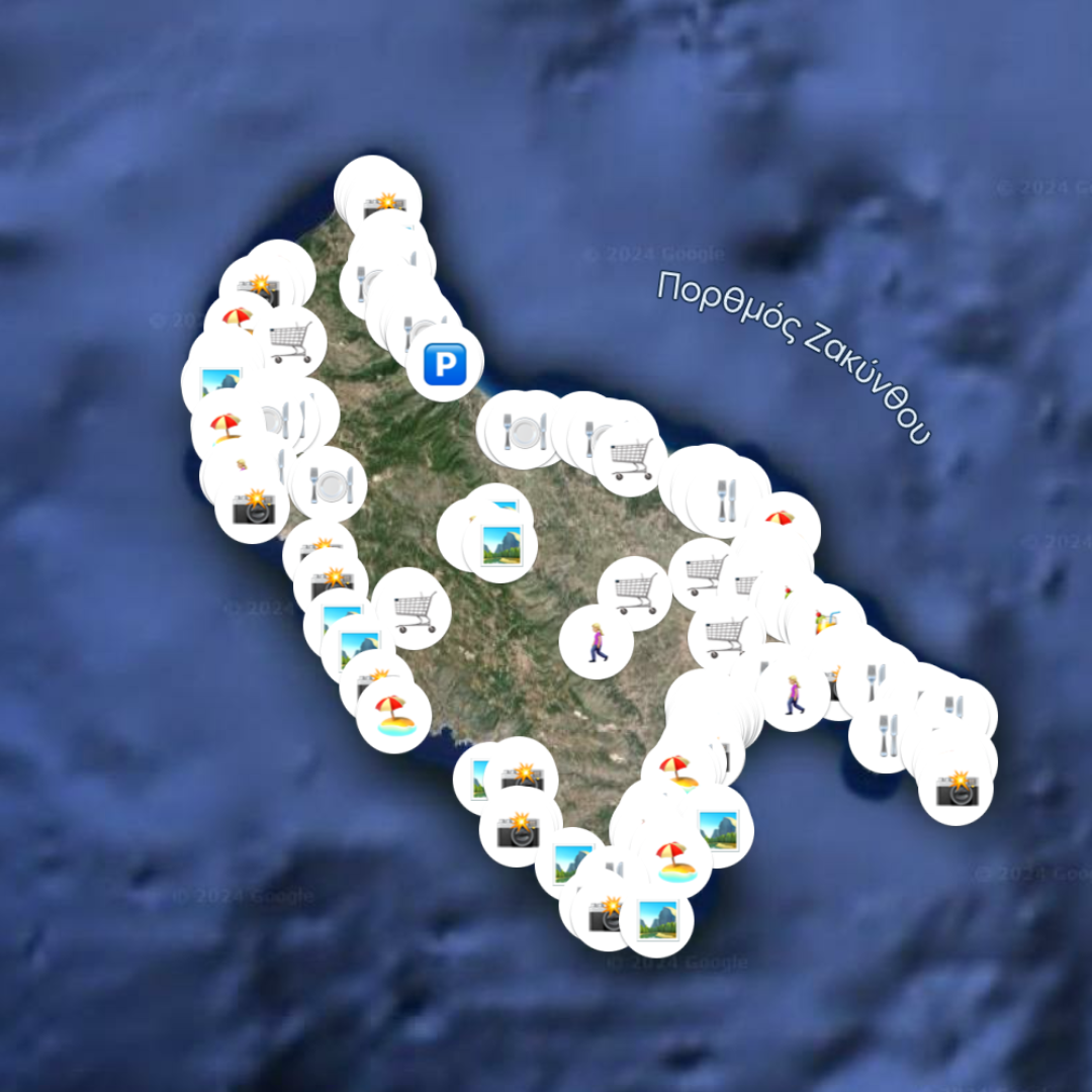 Zakynthos Island map🇬🇷(eng.vers.)