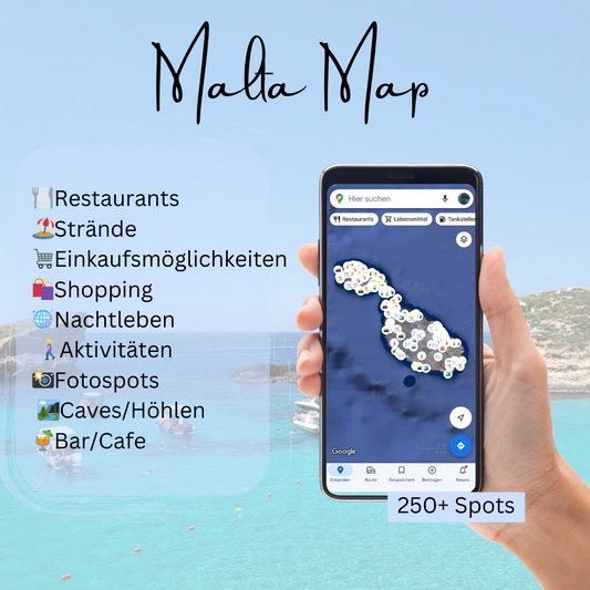 Malta Insel Map🇲🇹