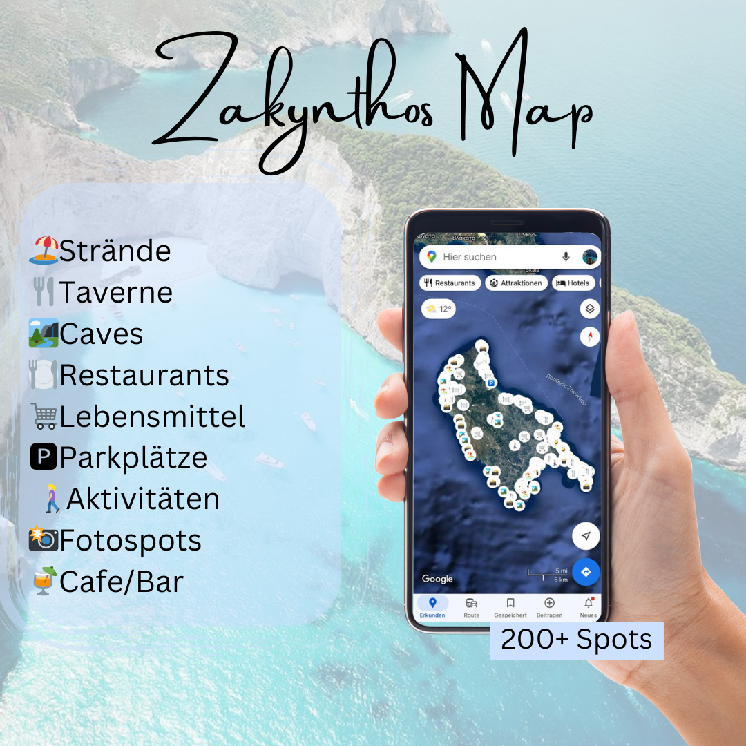 Zakynthos Insel Map 🇬🇷