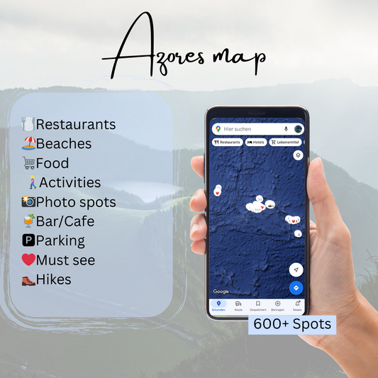 Azores Islands Map 🇵🇹 (eng.vers.)